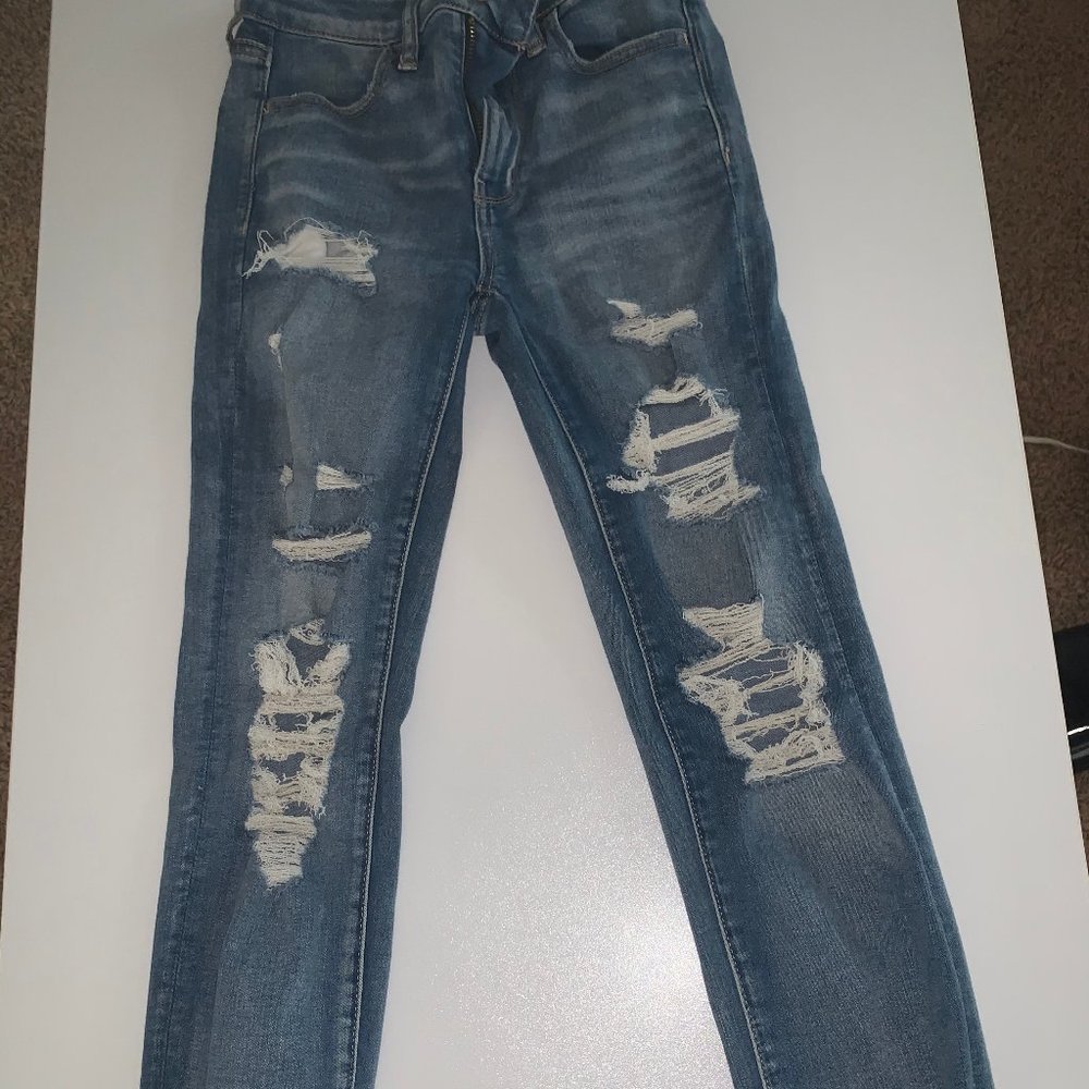 AE Super Skinny Ripped Jeans